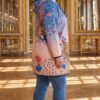 Designer Zip-Front Hoodie Coat with Tiger & Floral Print