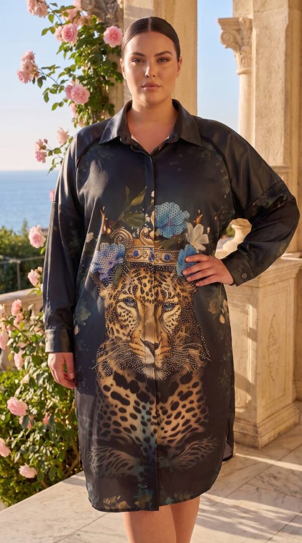 tg_d721d5b913b48b7b Premium Leopard Print Shirt with Animal Graphic