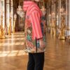 tg_ed38d73836fd4cd2 Premium Striped Hooded Coat with Artistic Animal Print